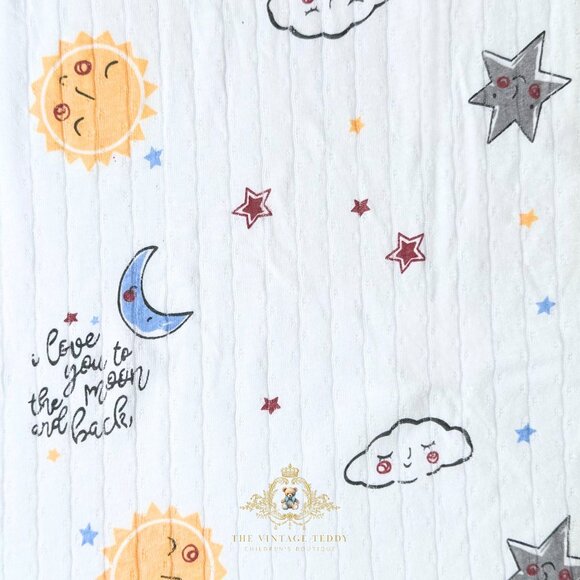 NWT Cute Kids Sleep N' Play Long Sleeve Top & Pants Pajamas Set Moon &Sun 18-24M - Picture 4 of 4